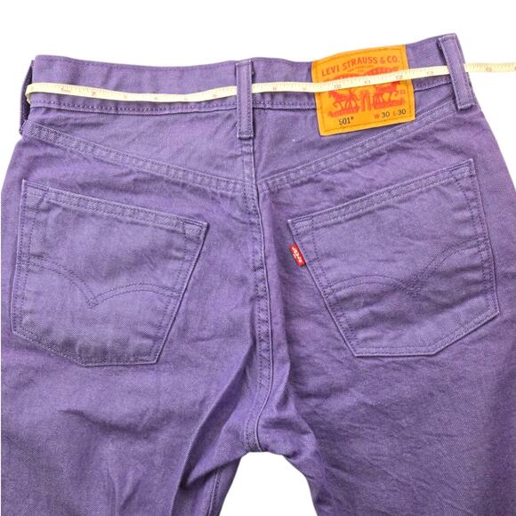 Levi's | Purple, 501 Button Fly Jeans | Size 30x30 (fits like a 28) - Picture 4 of 4